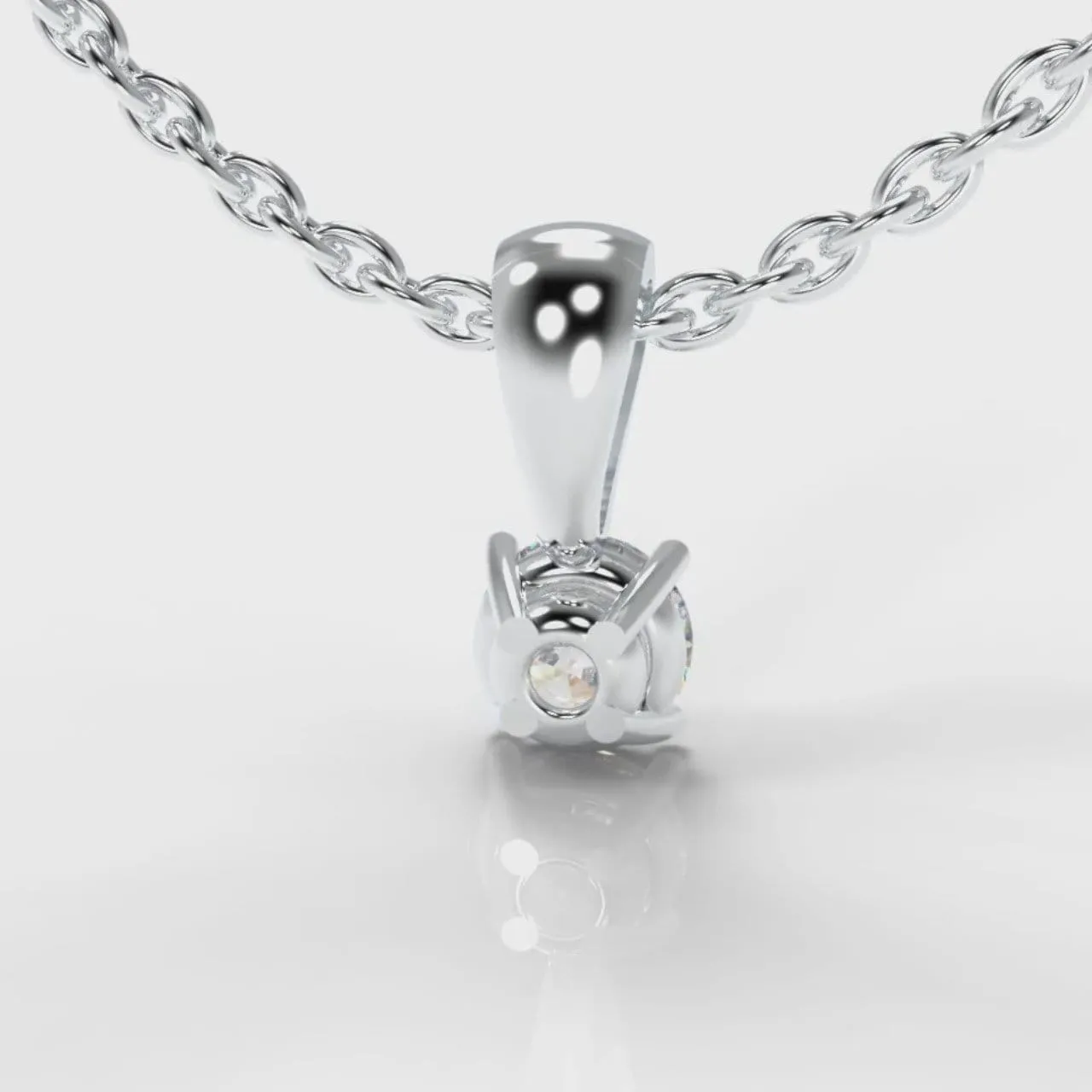Four Claw Diamond Pendant (GIA Certified)
