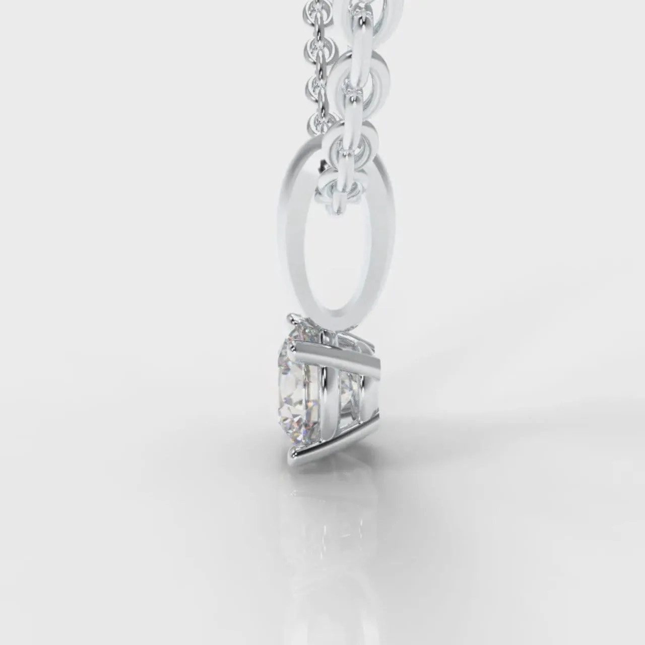 Four Claw Diamond Pendant (GIA Certified)