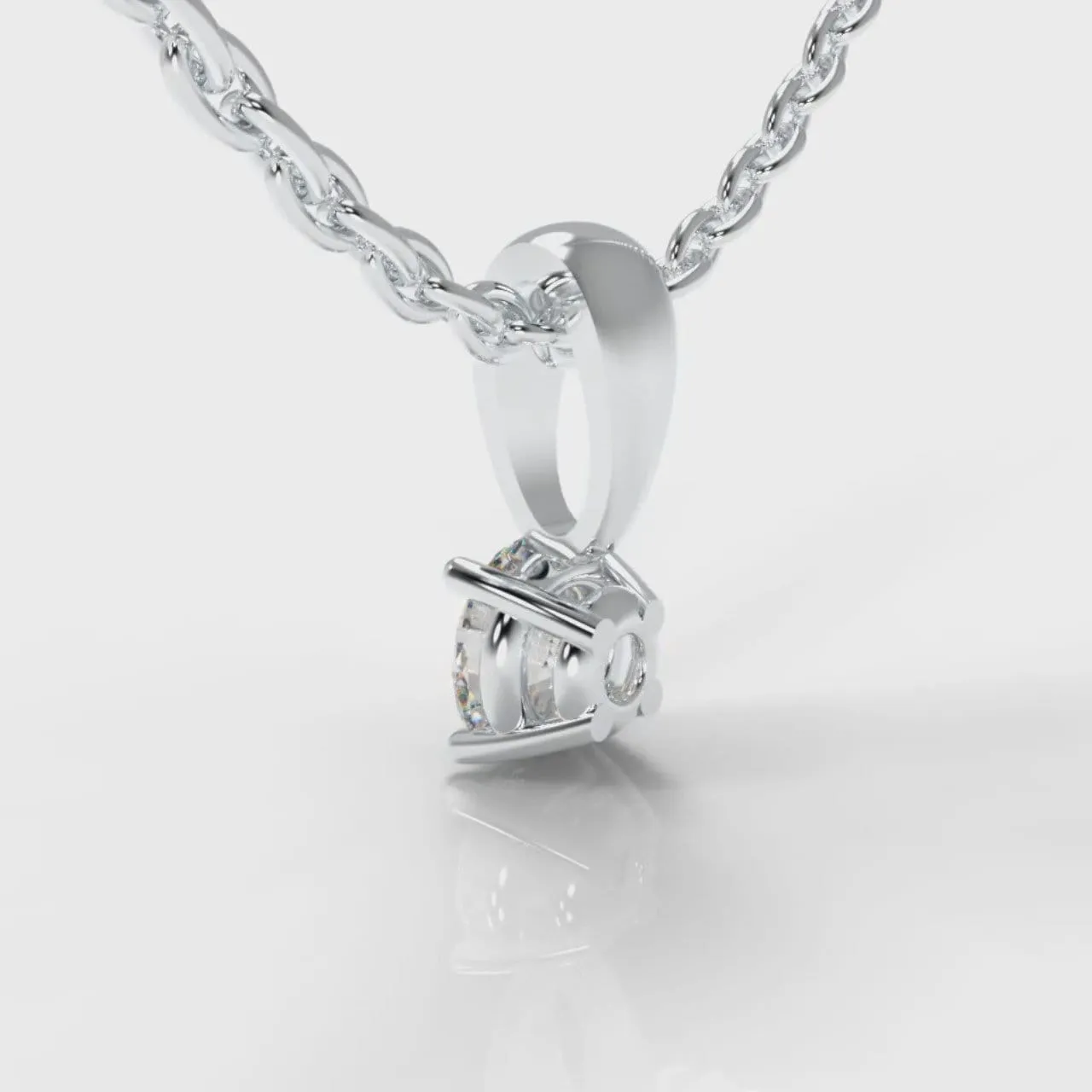 Four Claw Diamond Pendant (GIA Certified)