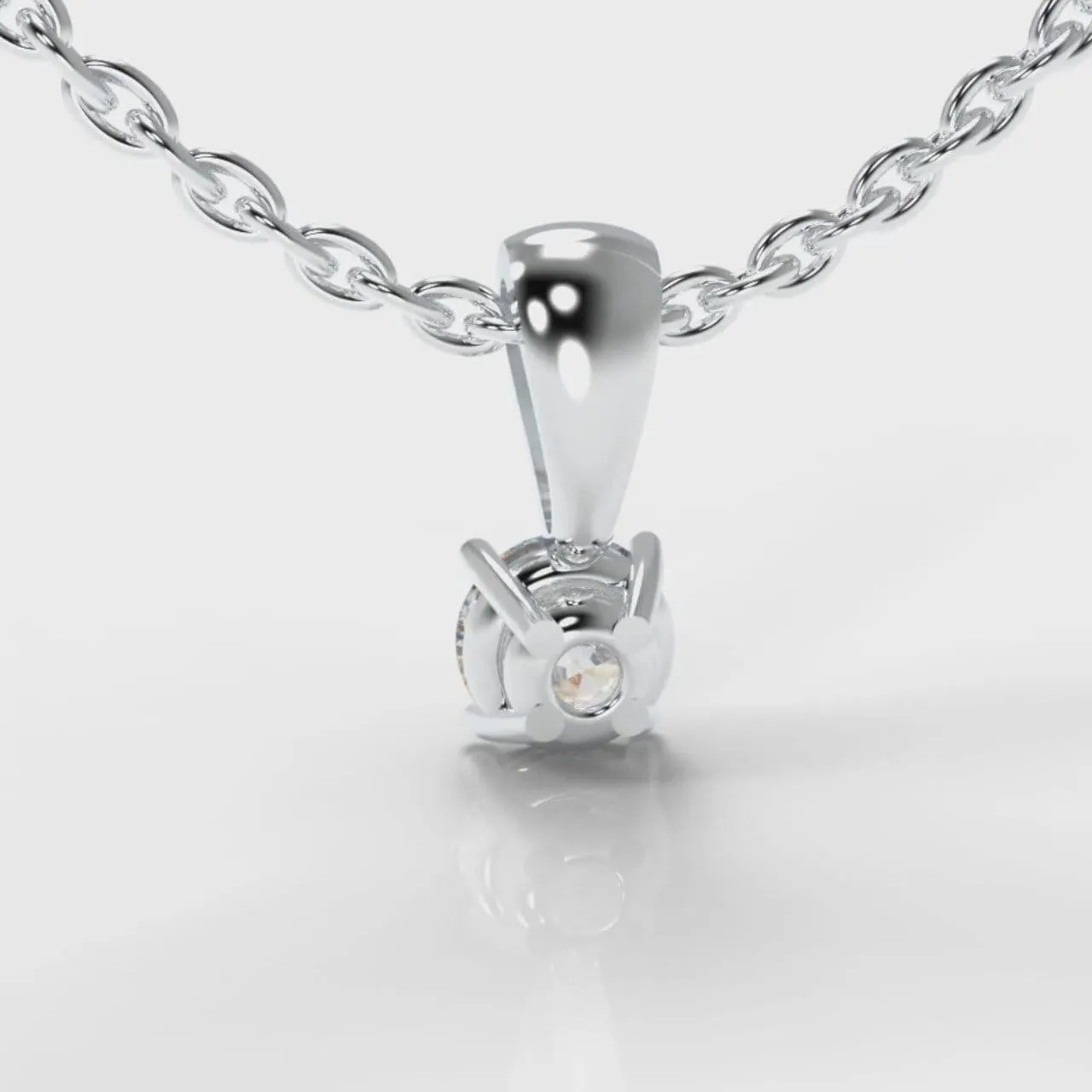 Four Claw Diamond Pendant (GIA Certified)