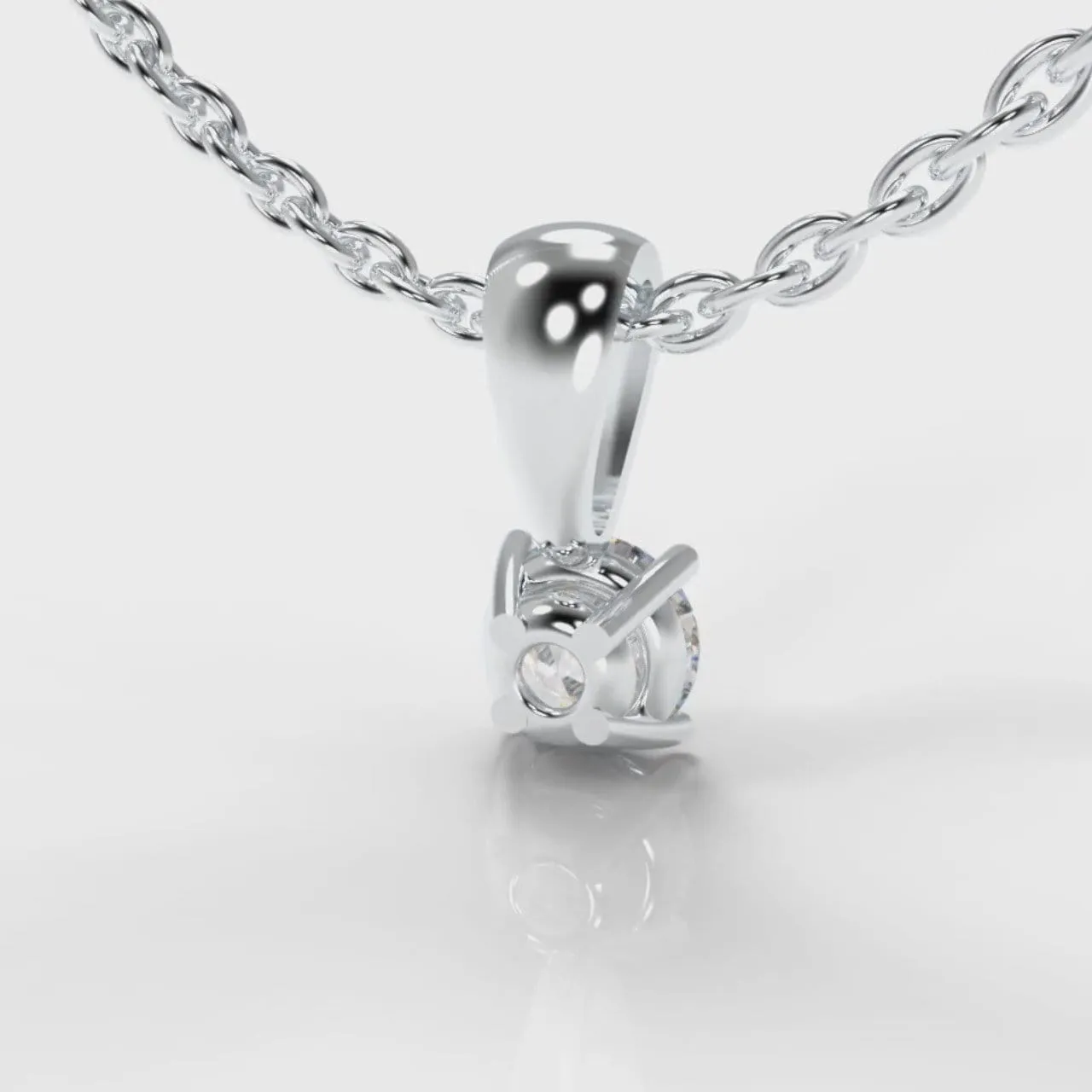 Four Claw Diamond Pendant (GIA Certified)