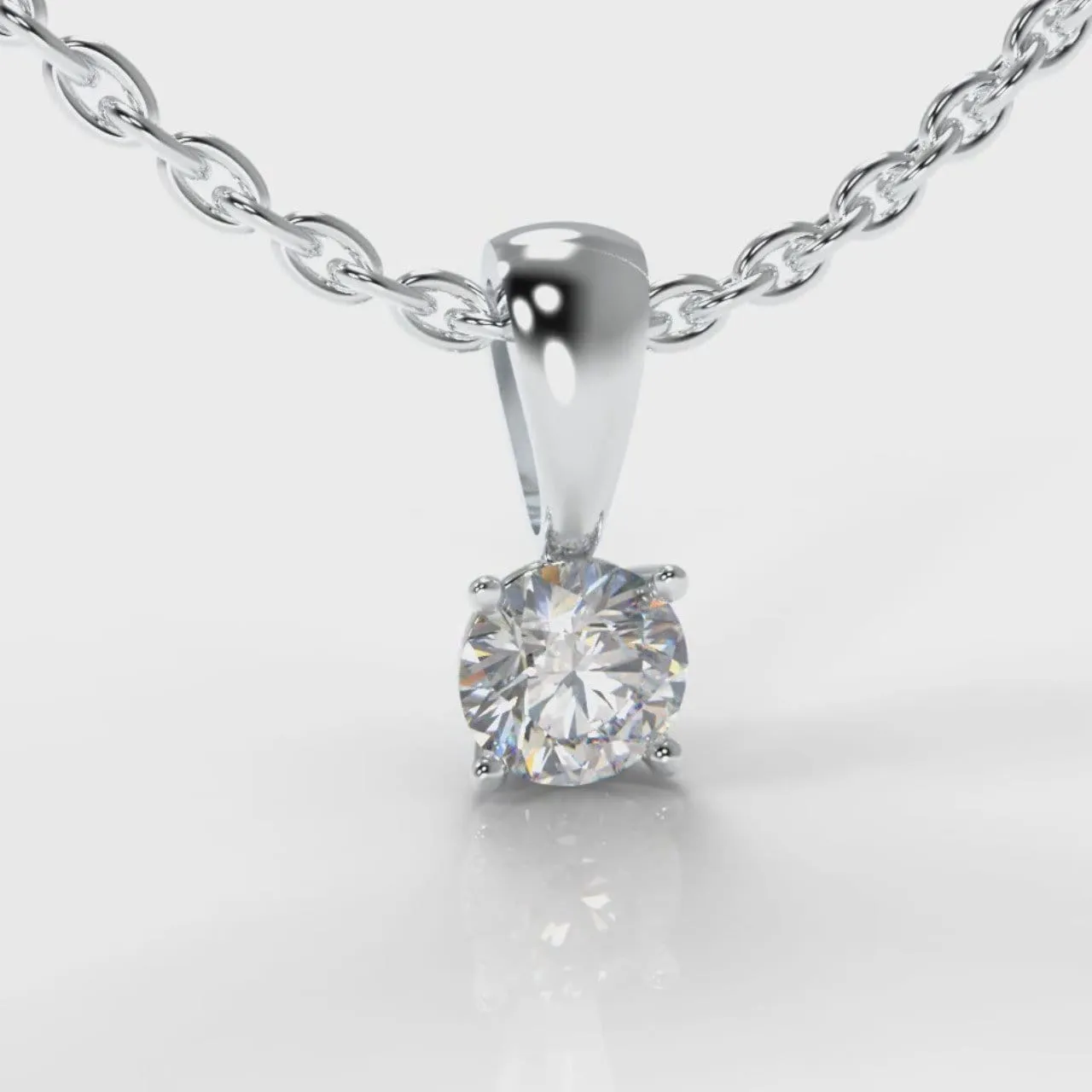 Four Claw Diamond Pendant (GIA Certified)