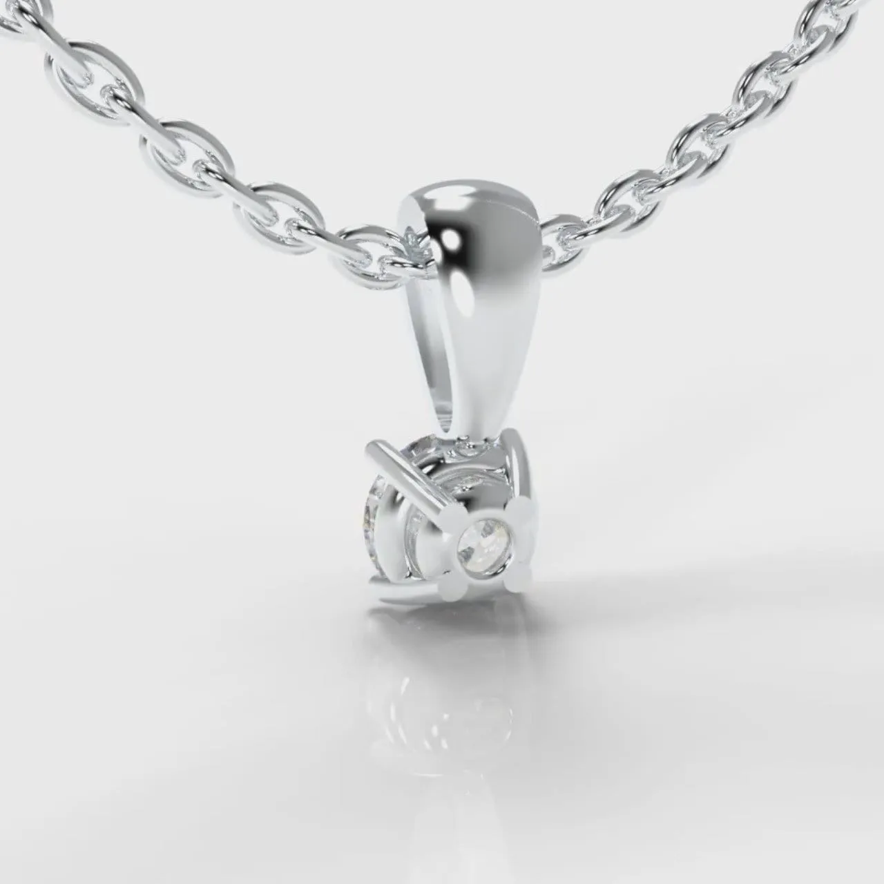 Four Claw Diamond Pendant (GIA Certified)