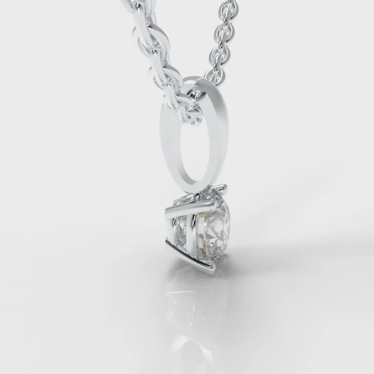 Four Claw Diamond Pendant (GIA Certified)
