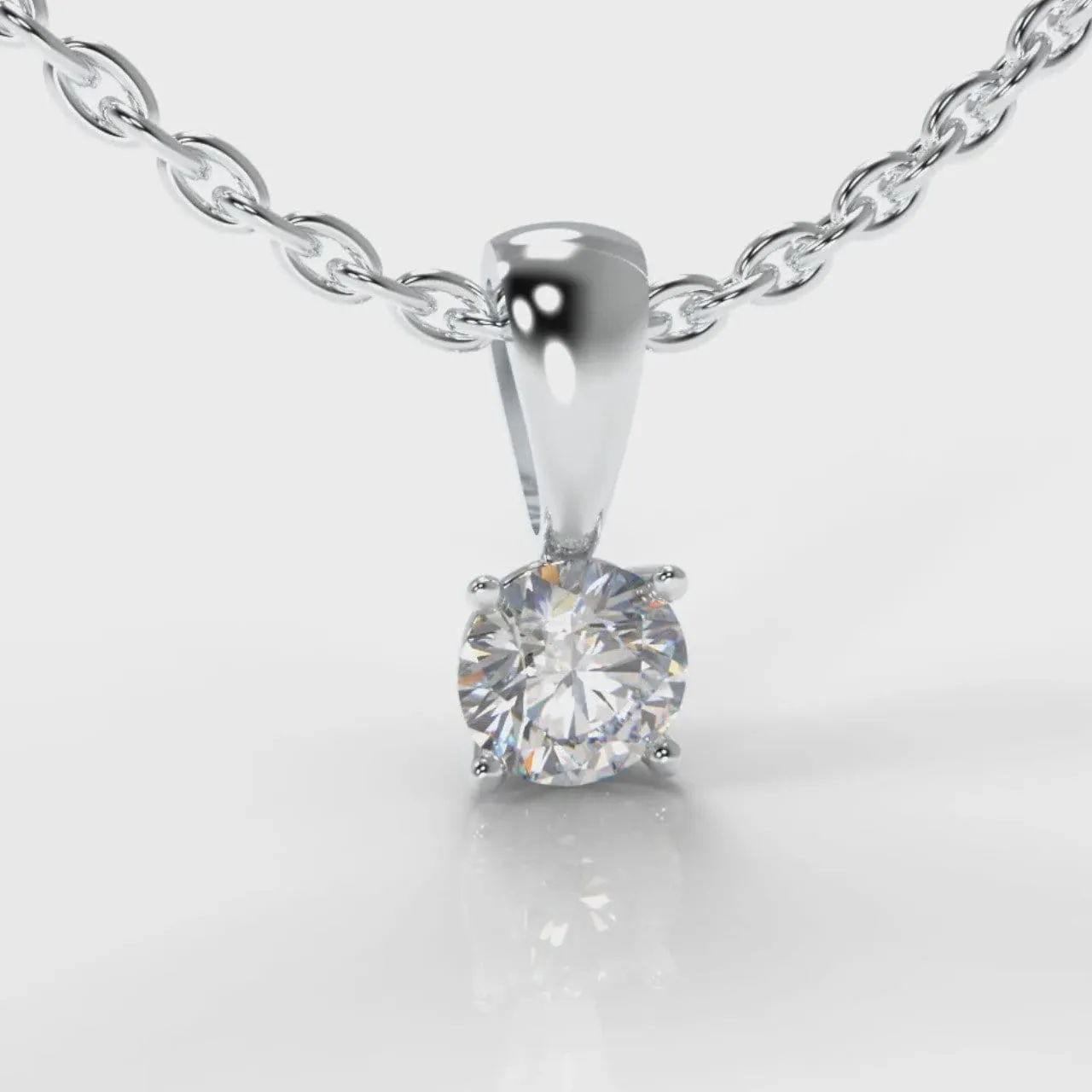 Four Claw Diamond Pendant (GIA Certified)