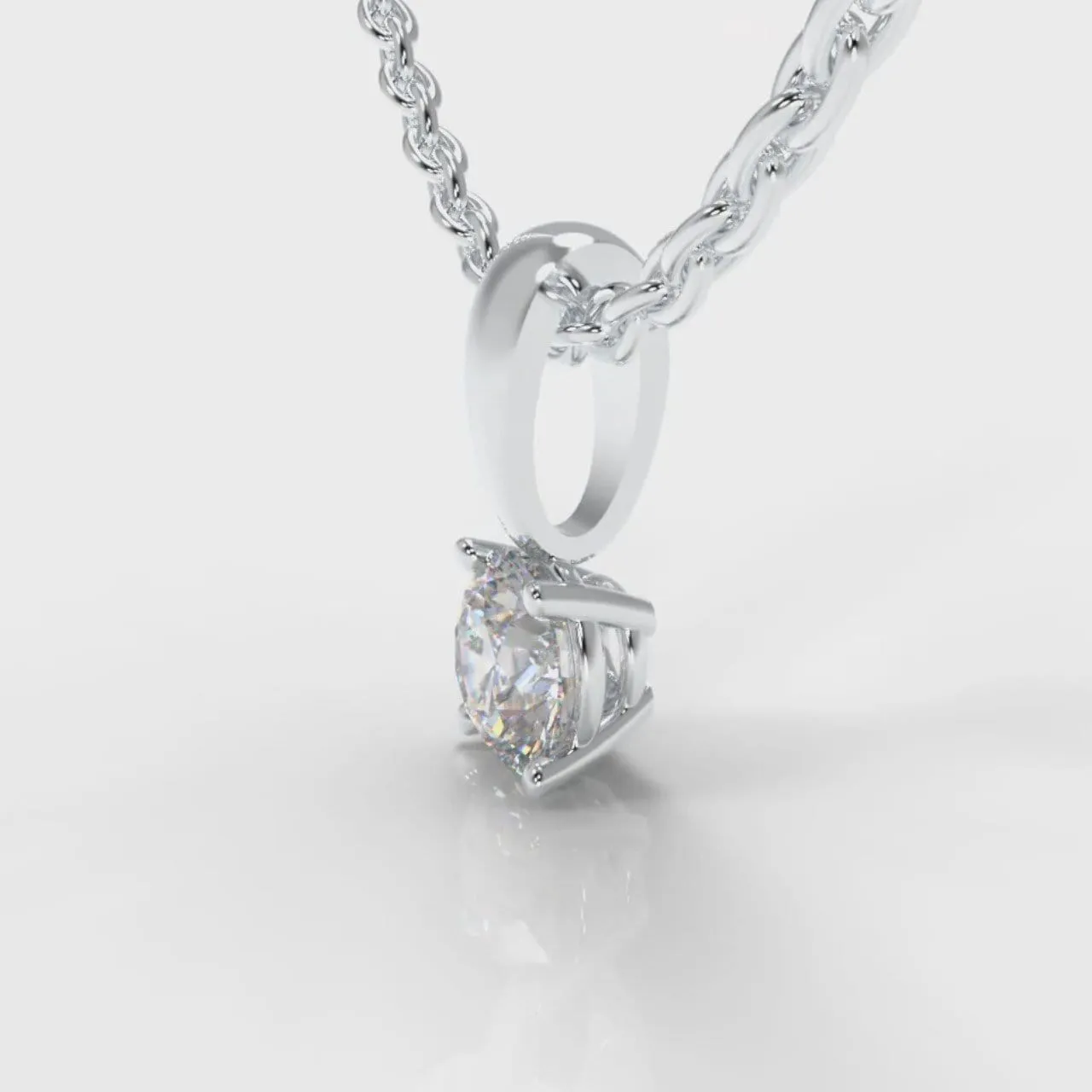 Four Claw Diamond Pendant (GIA Certified)