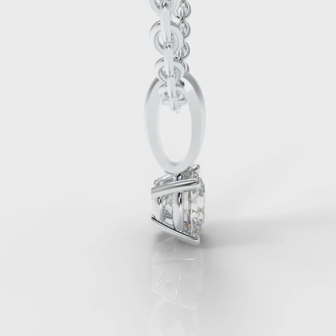 Four Claw Diamond Pendant (GIA Certified)