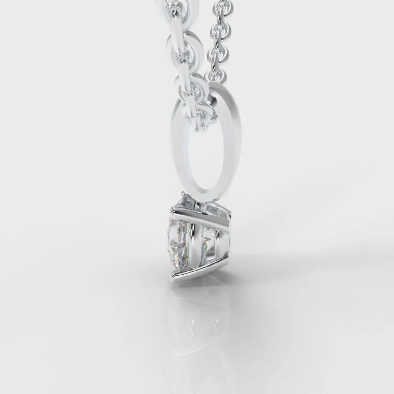 Four Claw Diamond Pendant (GIA Certified)