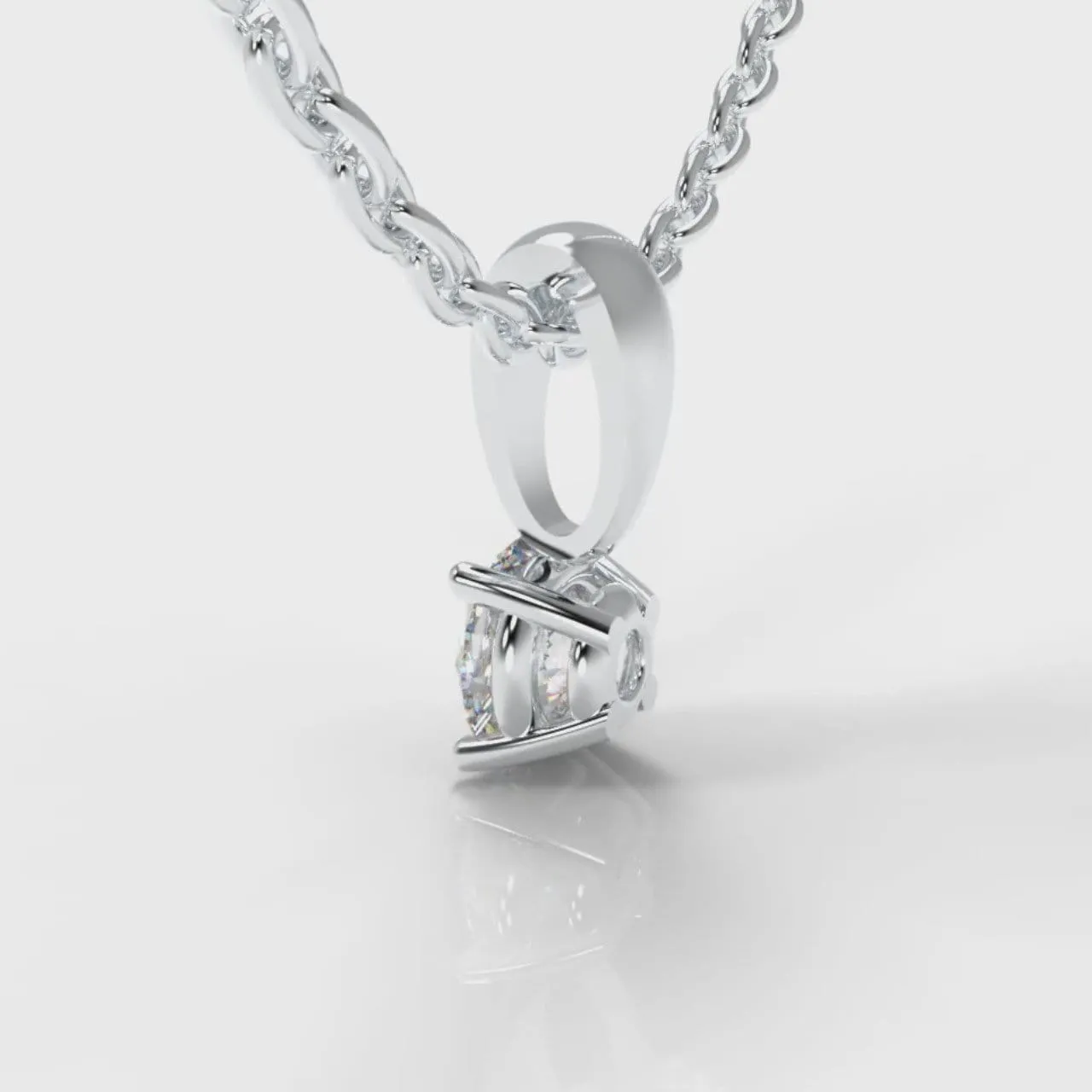 Four Claw Diamond Pendant (GIA Certified)
