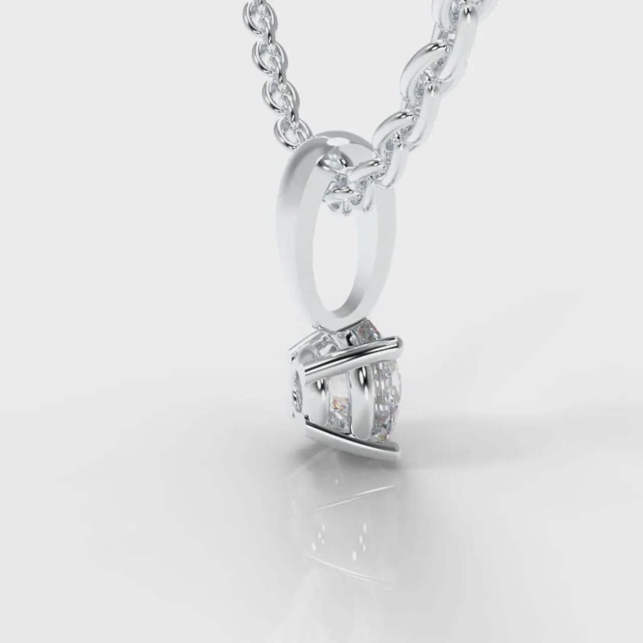 Four Claw Diamond Pendant (GIA Certified)