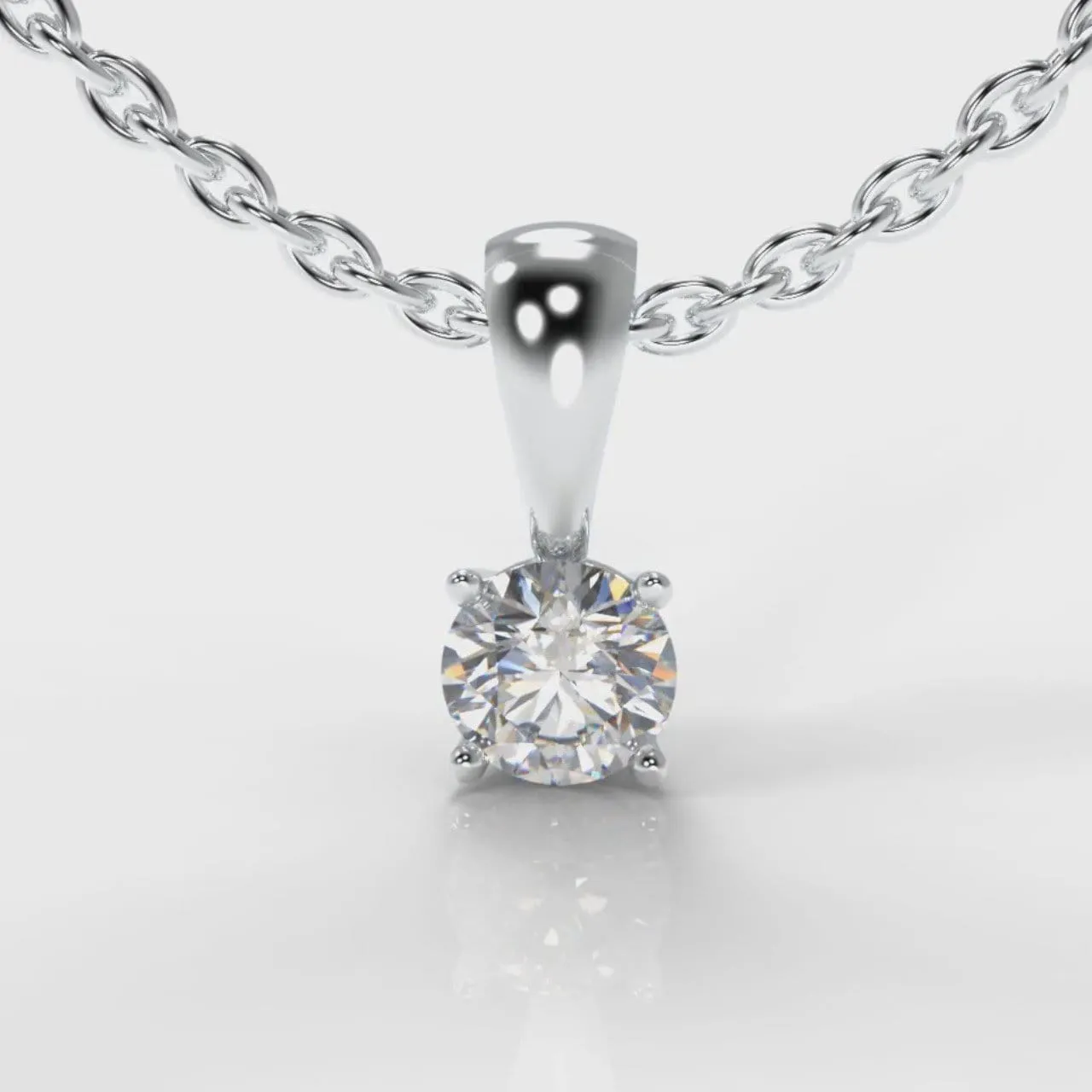 Four Claw Diamond Pendant (GIA Certified)