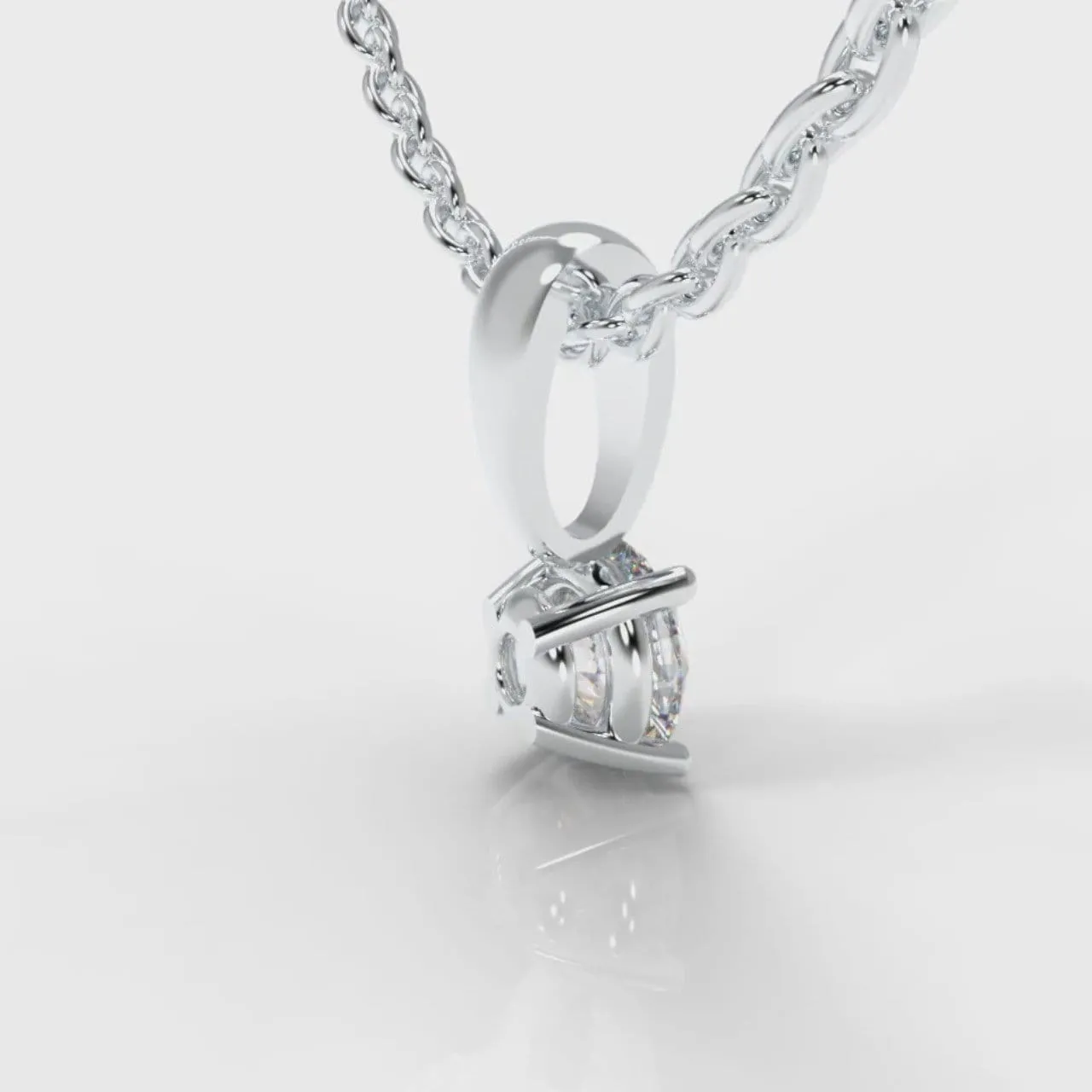 Four Claw Diamond Pendant (GIA Certified)