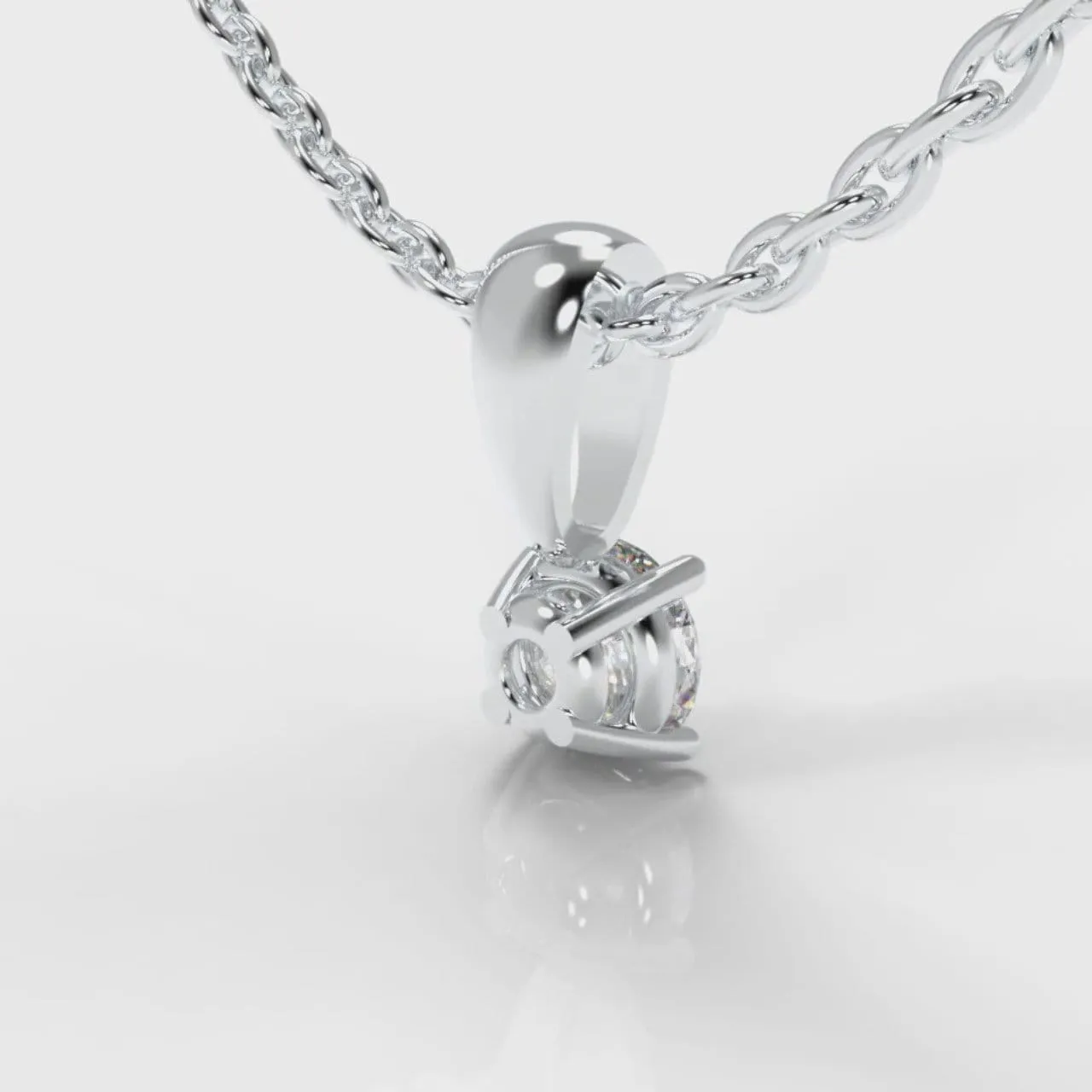 Four Claw Diamond Pendant (GIA Certified)