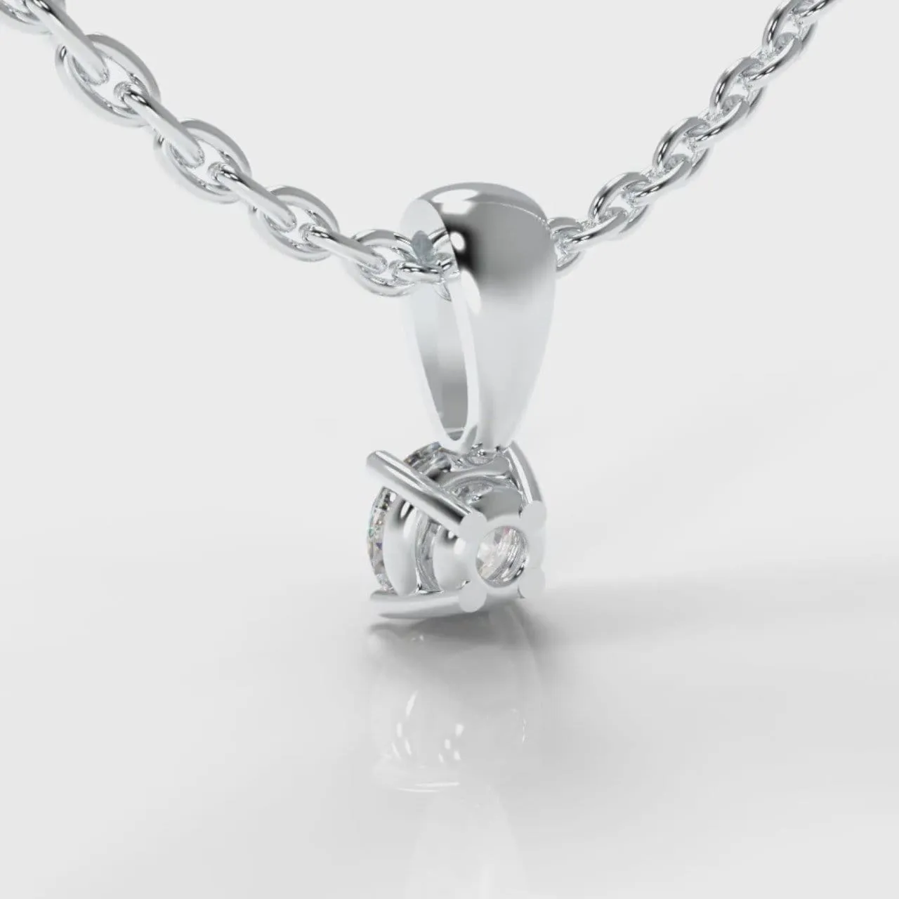 Four Claw Diamond Pendant (GIA Certified)