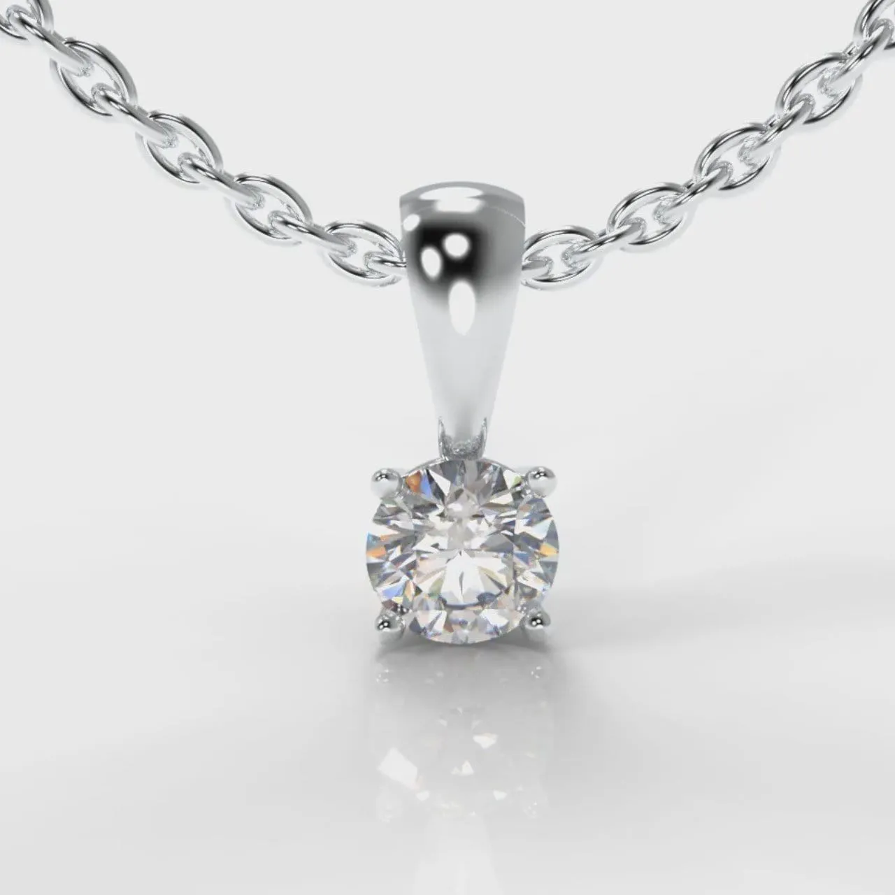Four Claw Diamond Pendant (GIA Certified)