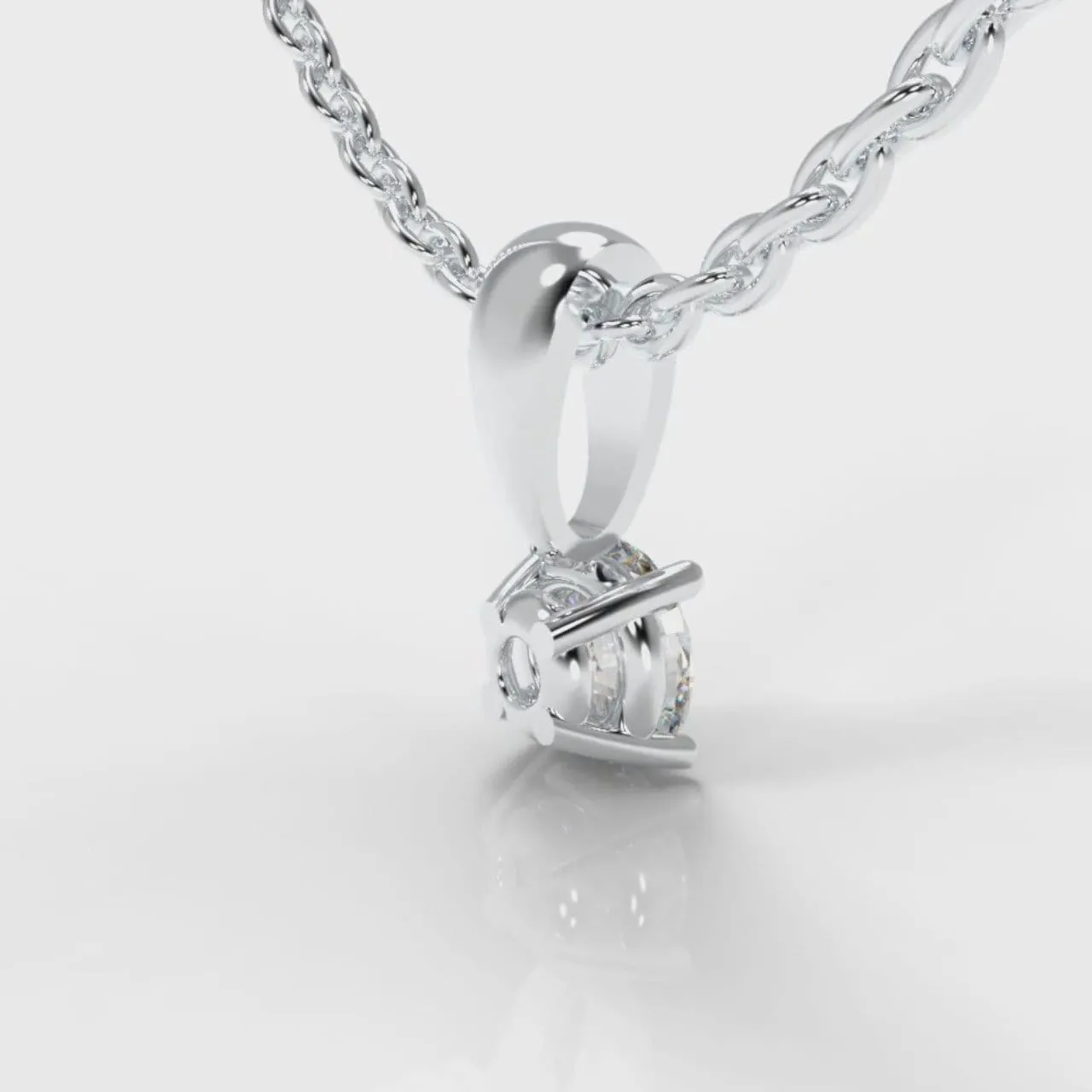 Four Claw Diamond Pendant (GIA Certified)