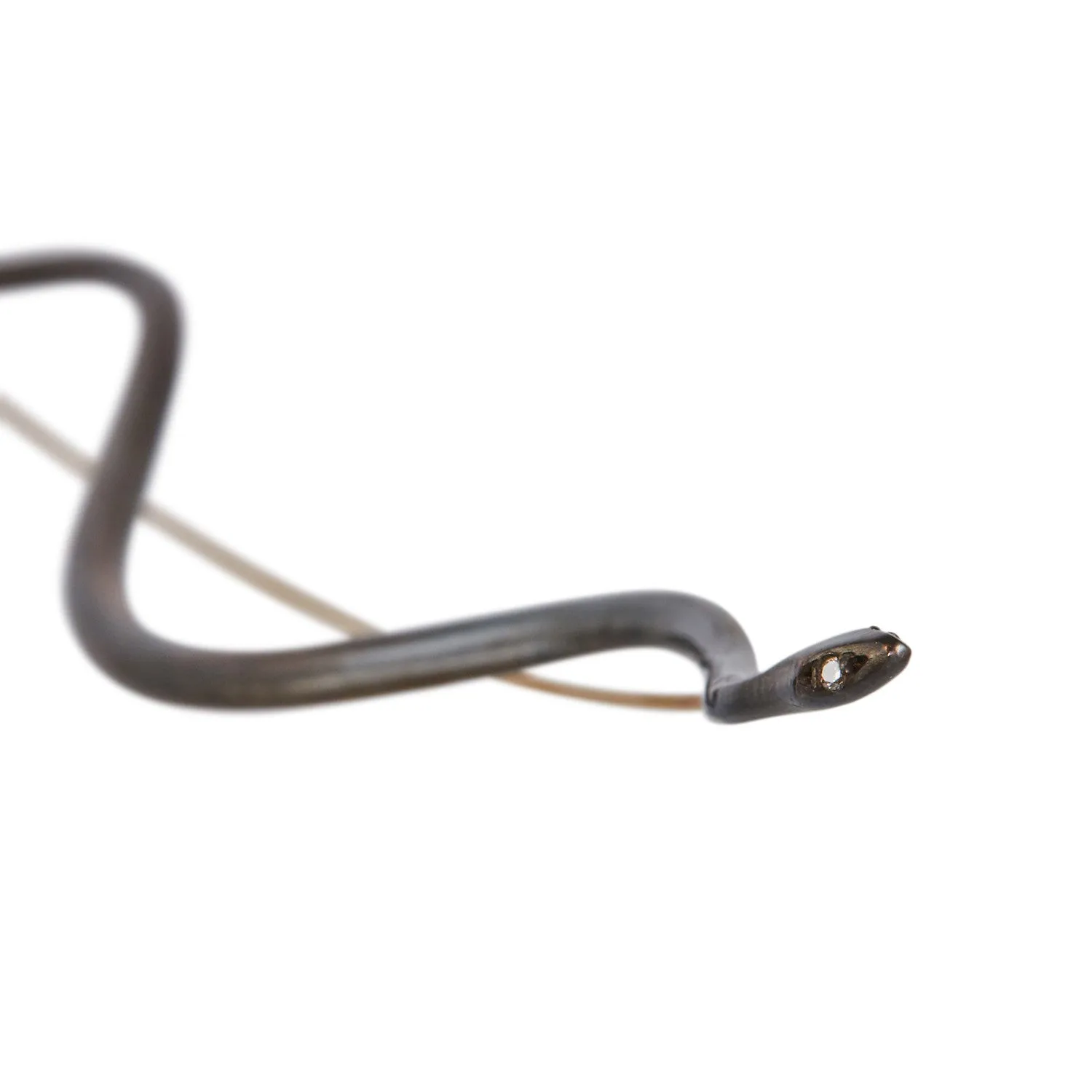 Gabriella Kiss Small Straight Bronze Snake Pin