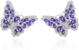 G&GEMSJEW Butterfly Pendant Necklace Shining CZ Butterfly Necklace Various Optional