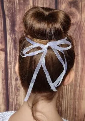 Girls’ Rhinestone and Pearl Bun Wrap Headpiece 1076