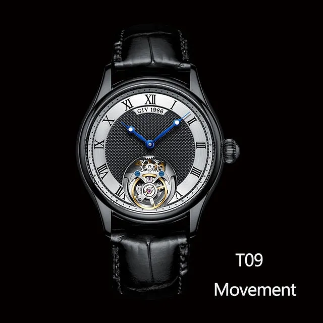GIV Men&#39;s Original Manual Tourbillon Movement Man Watch Sapphire Tourbillon Mechanical Business Watch For Men Luxury Waterproof