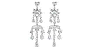 'Glamour' Diamond Earrings in 18ct White Gold