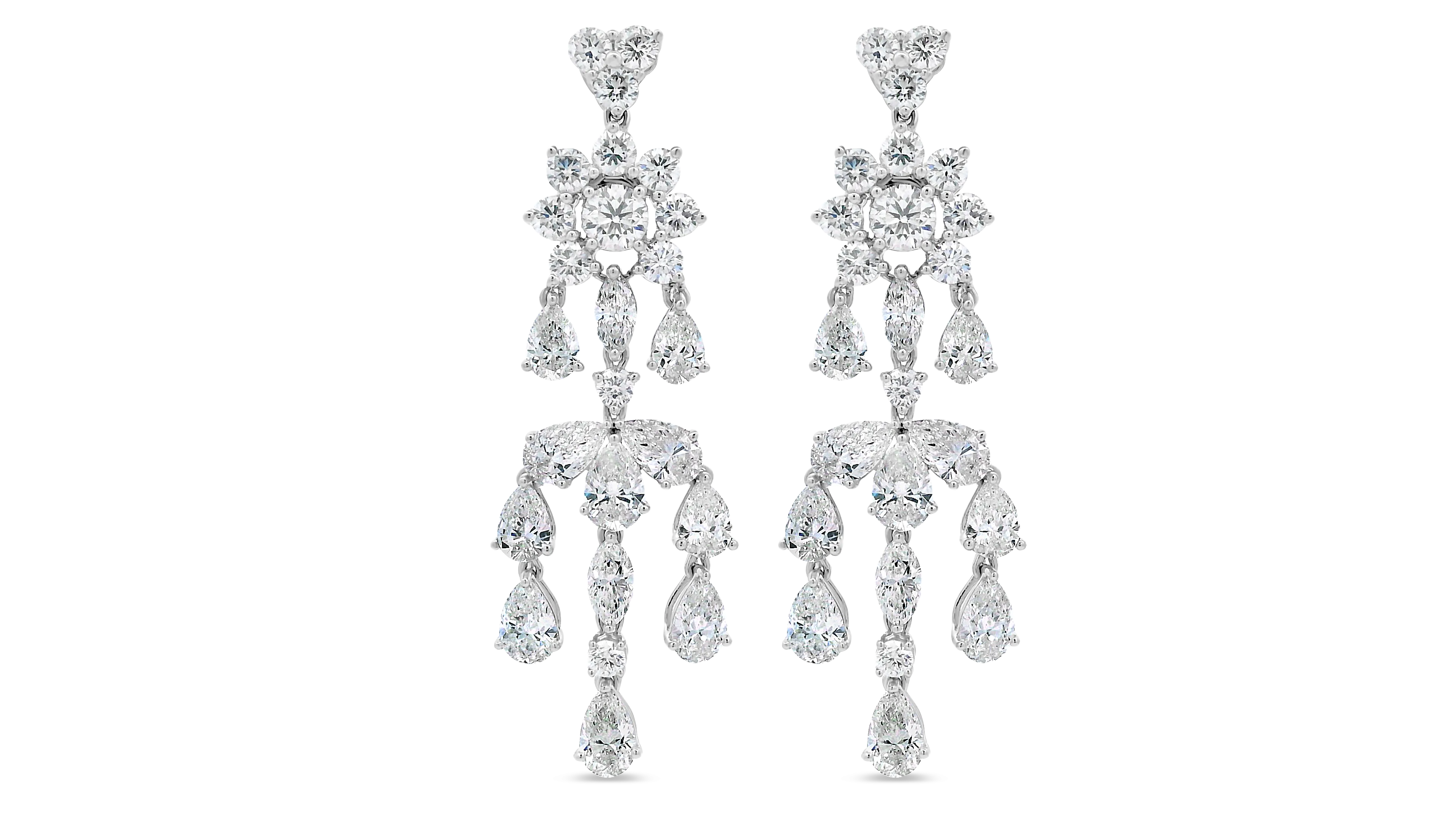 'Glamour' Diamond Earrings in 18ct White Gold