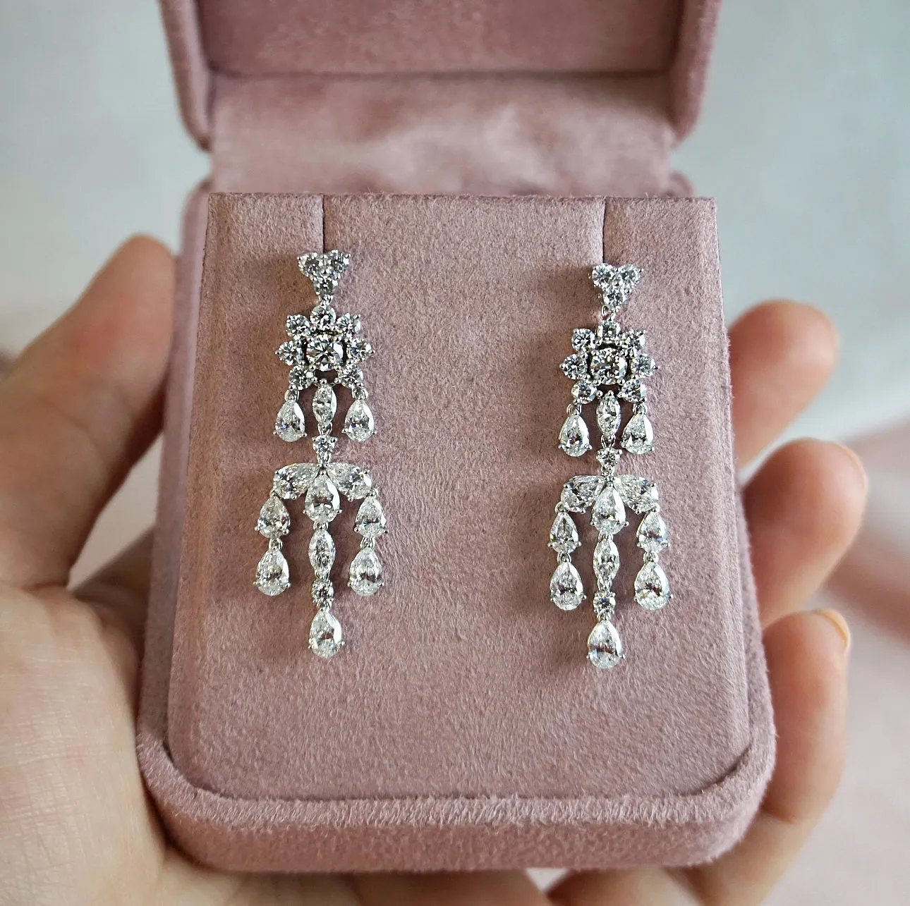 'Glamour' Diamond Earrings in 18ct White Gold