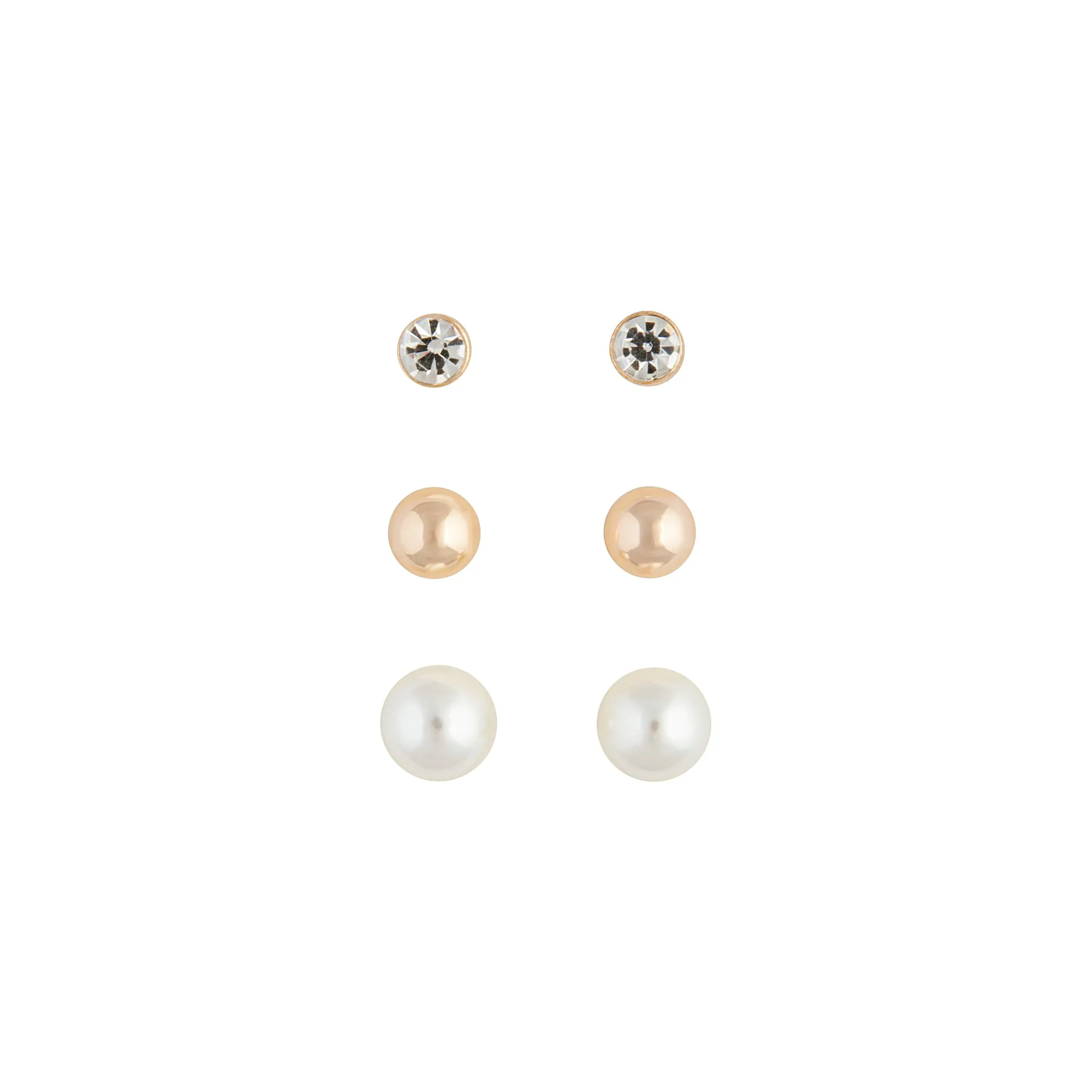 Gold Glamour Earring 3 Pack
