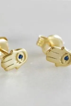 Hamsa Stud Earrings