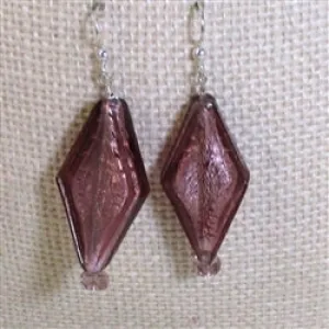 Handmade Amethyst Lampwork Earrings