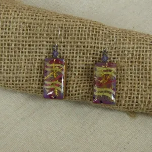 Handmade Hot Pink & Gold Drop Earrings