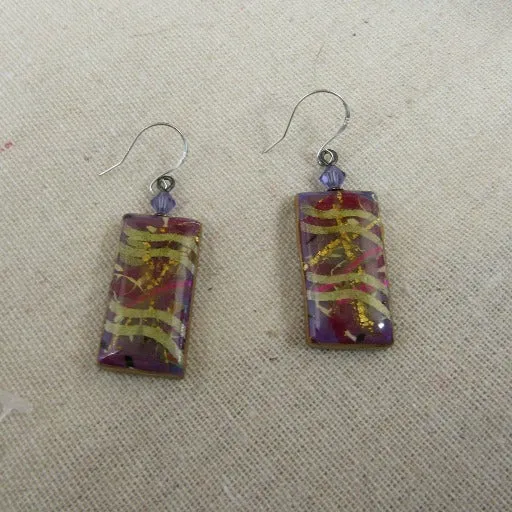 Handmade Hot Pink & Gold Drop Earrings