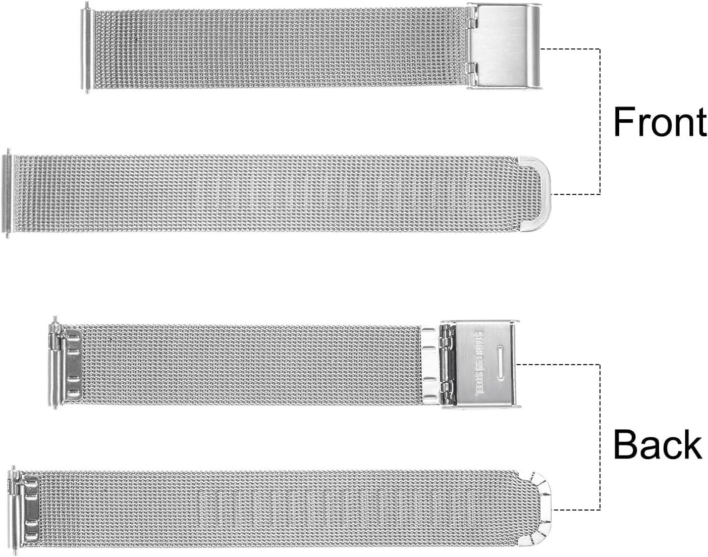 HARFINGTON Stainless Steel Mesh Watch Band Quick Release Adjustable Metal Watch Strap for Men Women