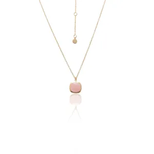 Heritage / Necklace / Pink Opal   Gold