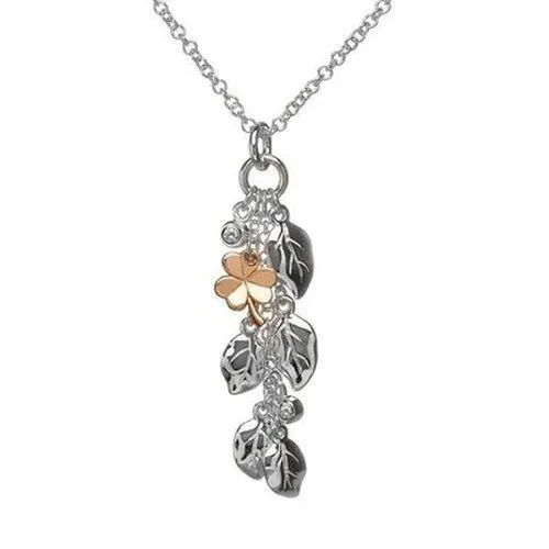 Irish Rose Gold Shamrock Pendant - Contemporary Collection