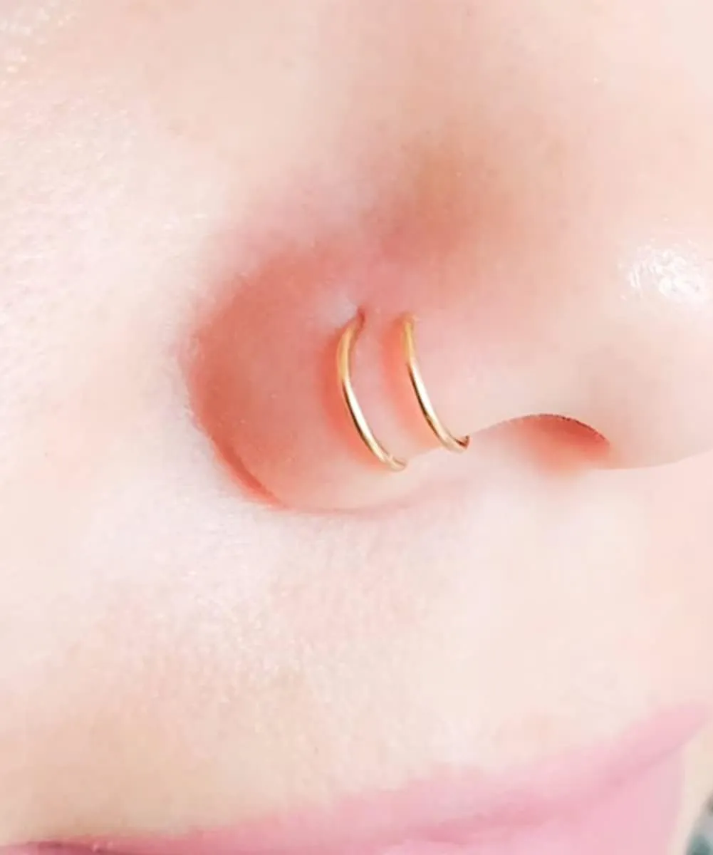Longita Threadless Nose Stud 20g Flat Back Gold Cartilage Earring Silver Helix Earrings 20 Gauge Push in With Backs Nose Rings Hoops Piercing Taper