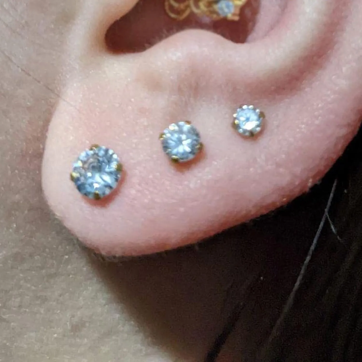 Longita Threadless Nose Stud 20g Flat Back Gold Cartilage Earring Silver Helix Earrings 20 Gauge Push in With Backs Nose Rings Hoops Piercing Taper
