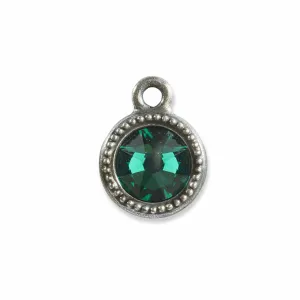 May Birthstone Green Crystal Charm