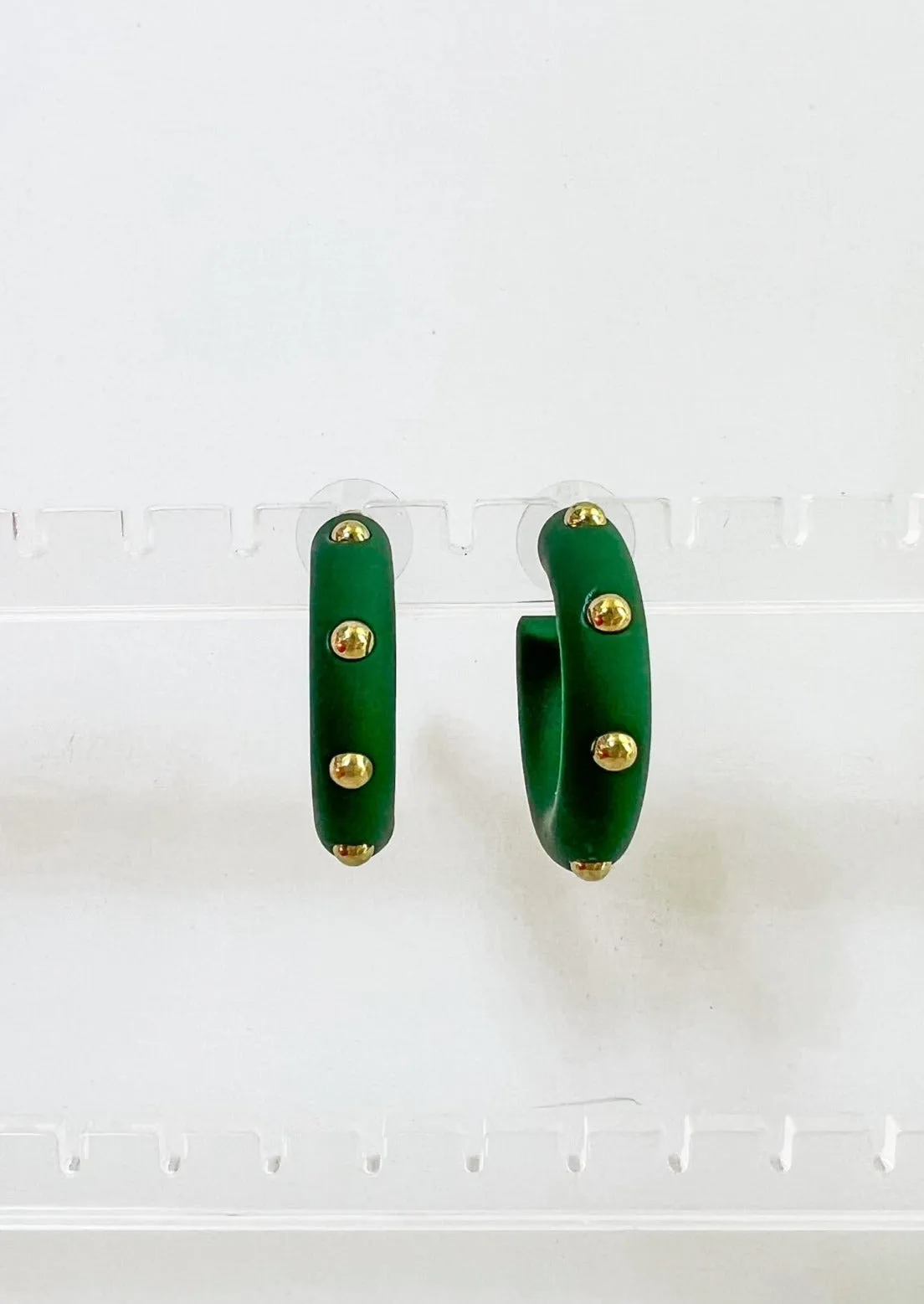 Medium Candace Hoops - Forest