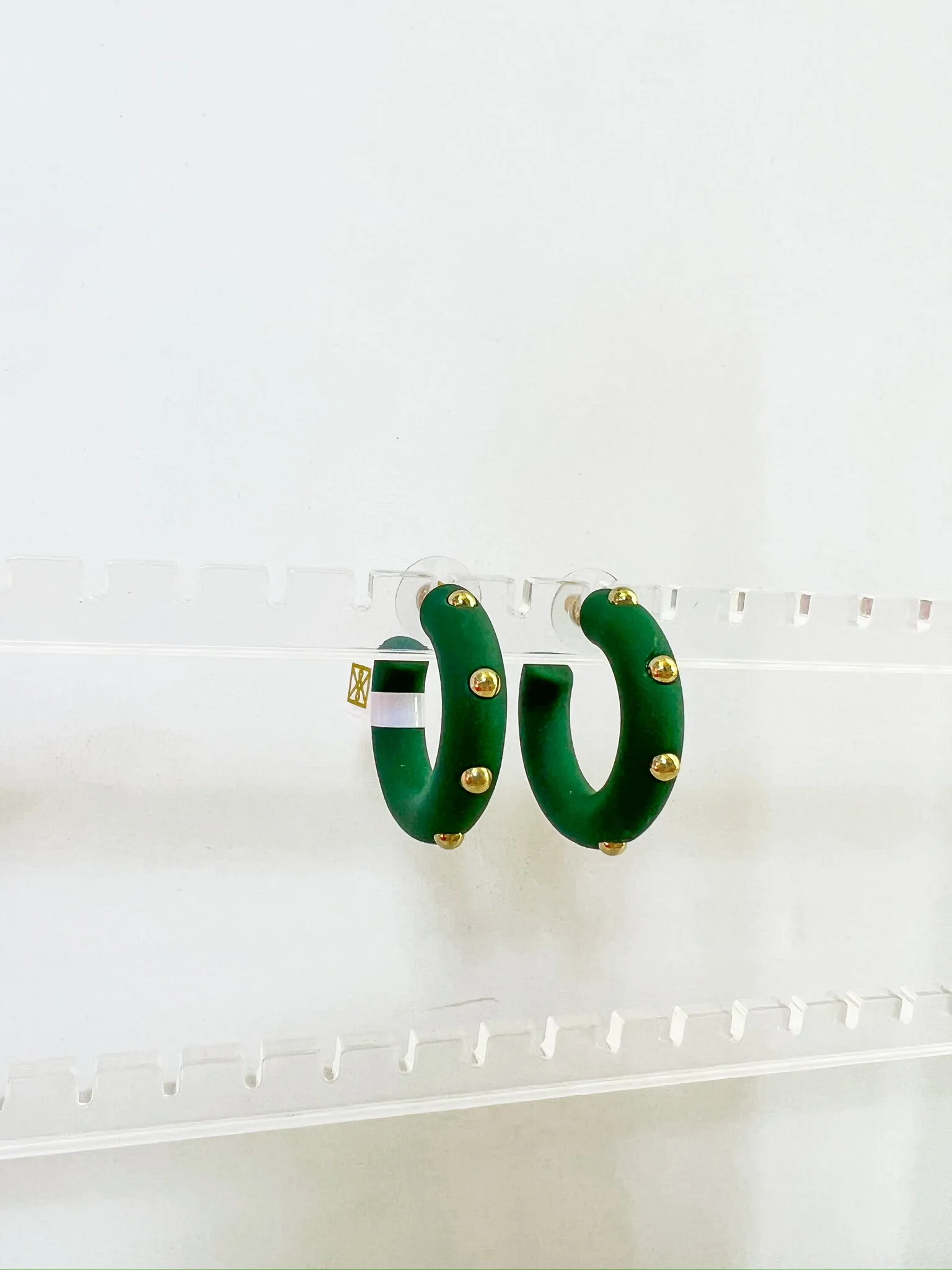 Medium Candace Hoops - Forest
