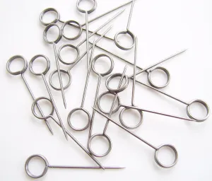 Metal Memo Pins in Antique Silver Finish (Set of 20)
