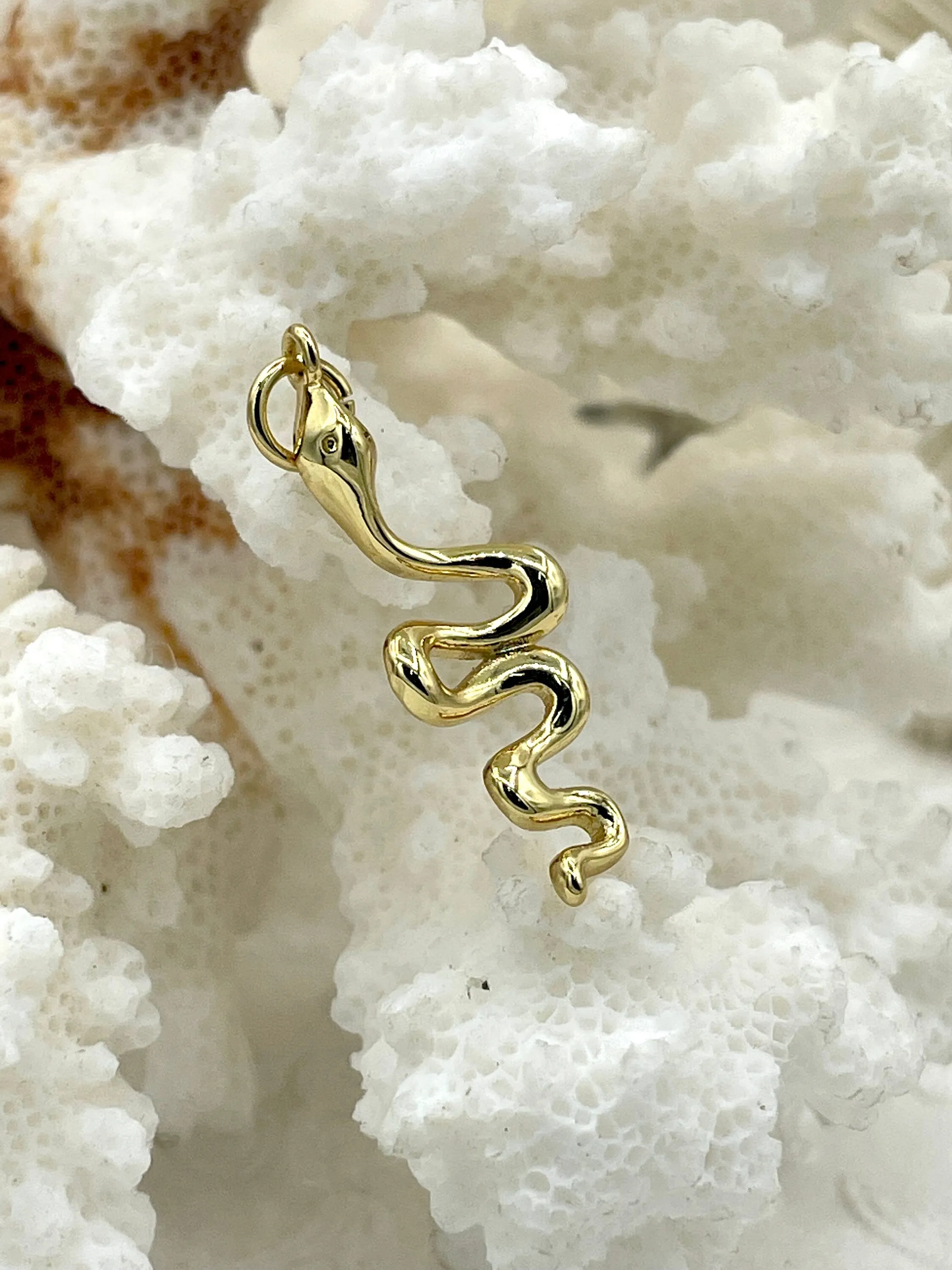 Micro Pave CZ Snake Charm, Colorful CZ Micro Pave Snake Pendant/Charm, Pave Snake Shape, Snake Charm, 3 Styles, Fast Shipping