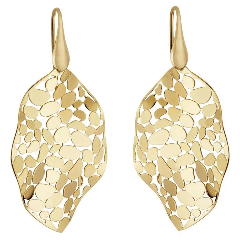 Mosaic Leaf Dangle Earrings