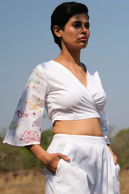 Okhai 'Isabella' Hand Embroidered And Mirrorwork Top