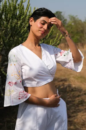 Okhai 'Isabella' Hand Embroidered And Mirrorwork Top