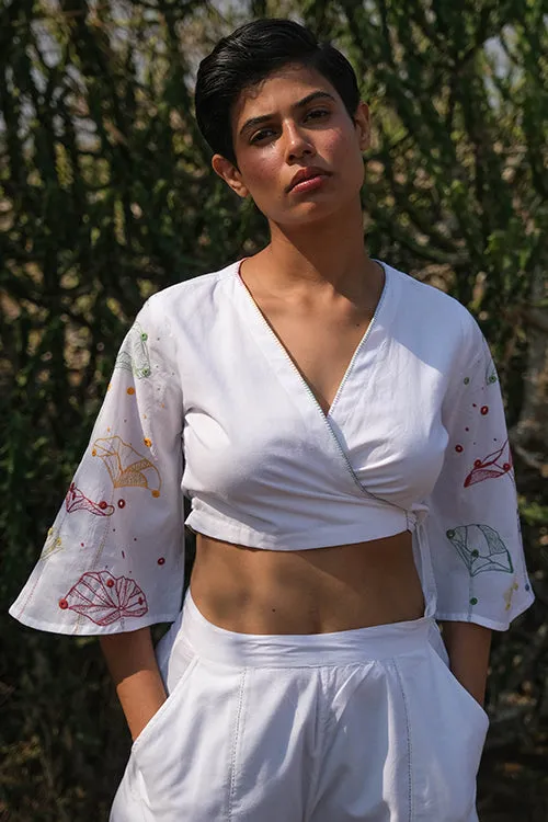 Okhai 'Isabella' Hand Embroidered And Mirrorwork Top