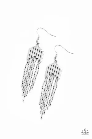 Paparazzi Earring ~ Radically Retro - Silver