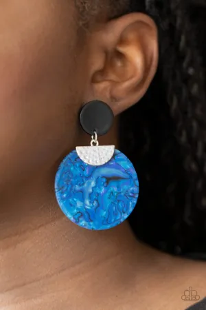 Paparazzi Earring ~ Really Retro-politan - Blue