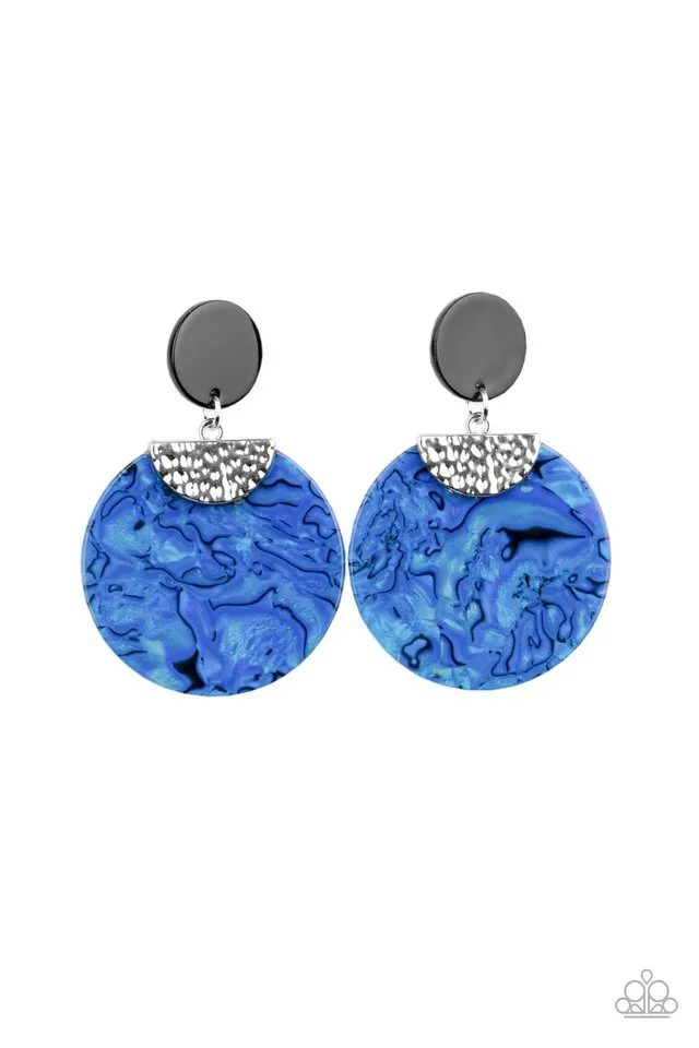Paparazzi Earring ~ Really Retro-politan - Blue