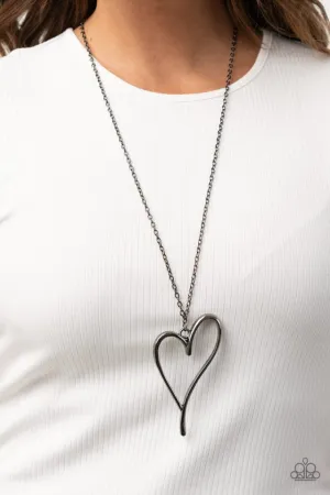 Paparazzi Necklace ~ HEARTS So Good - Black